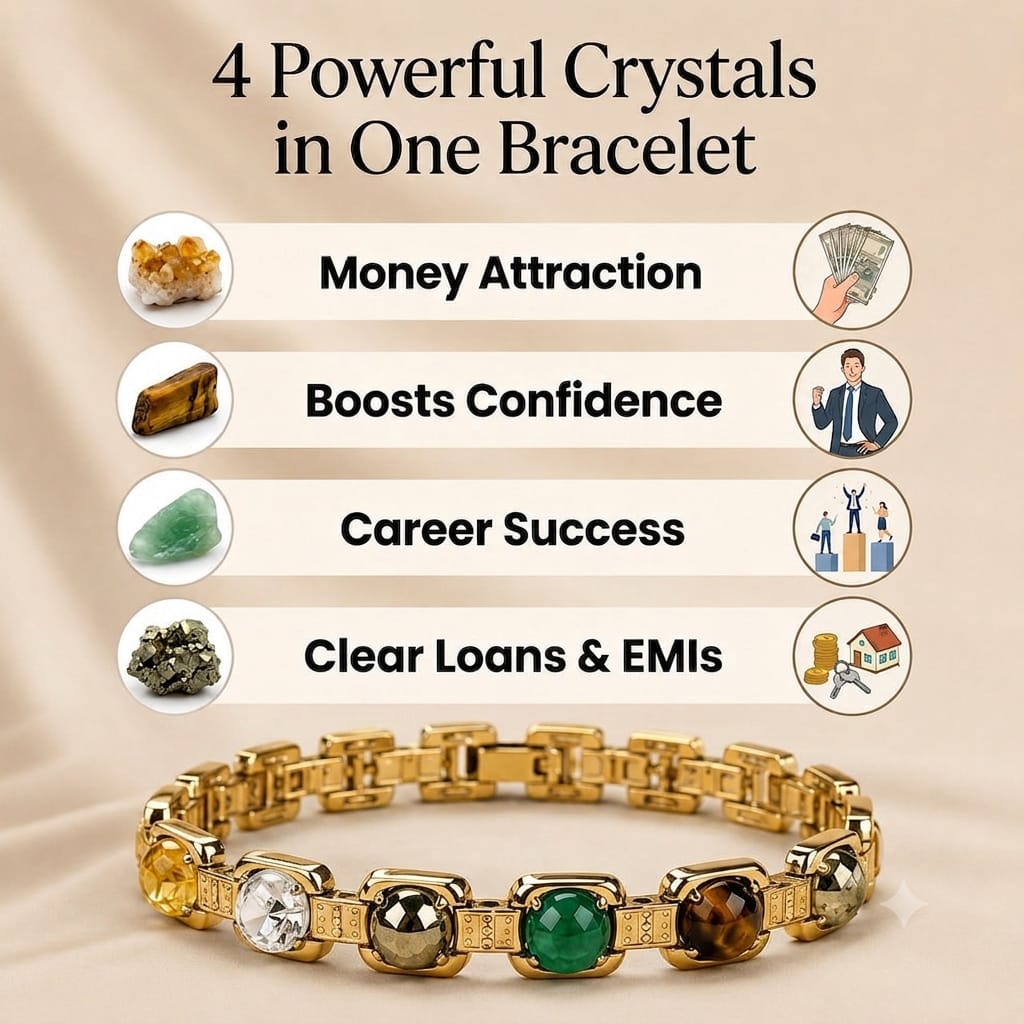 Rinmukteshwar Siddh Metal Dhan Yog™ Bracelet (Gold Plated): Lab Certified, Customised & Energized Bracelet for Man & Women