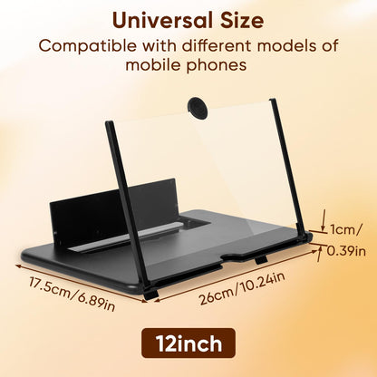 Premium 12 Inch Display | ✨3D 4K HD Screen Expander & Magnifier, Amplifier | Strong Phone Holder for All Smartphones with Anti scratch Features | FLAT💥Rs 150 OFF on UPI & Cards | Limited Offer