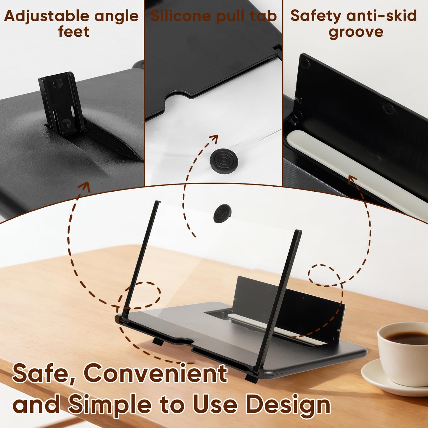 Premium 12 Inch Display | ✨3D 4K HD Screen Expander & Magnifier, Amplifier | Strong Phone Holder for All Smartphones with Anti scratch Features | FLAT💥Rs 150 OFF on UPI & Cards | Limited Offer