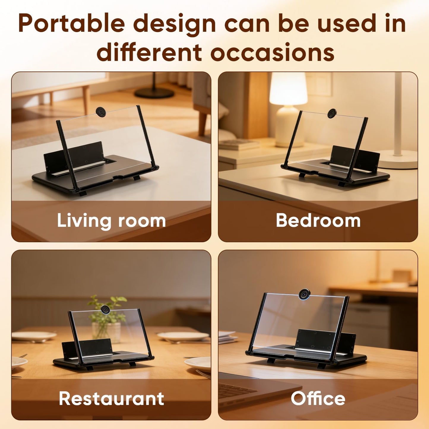 Premium 12 Inch Display | ✨3D 4K HD Screen Expander & Magnifier, Amplifier | Strong Phone Holder for All Smartphones with Anti scratch Features | FLAT💥Rs 150 OFF on UPI & Cards | Limited Offer