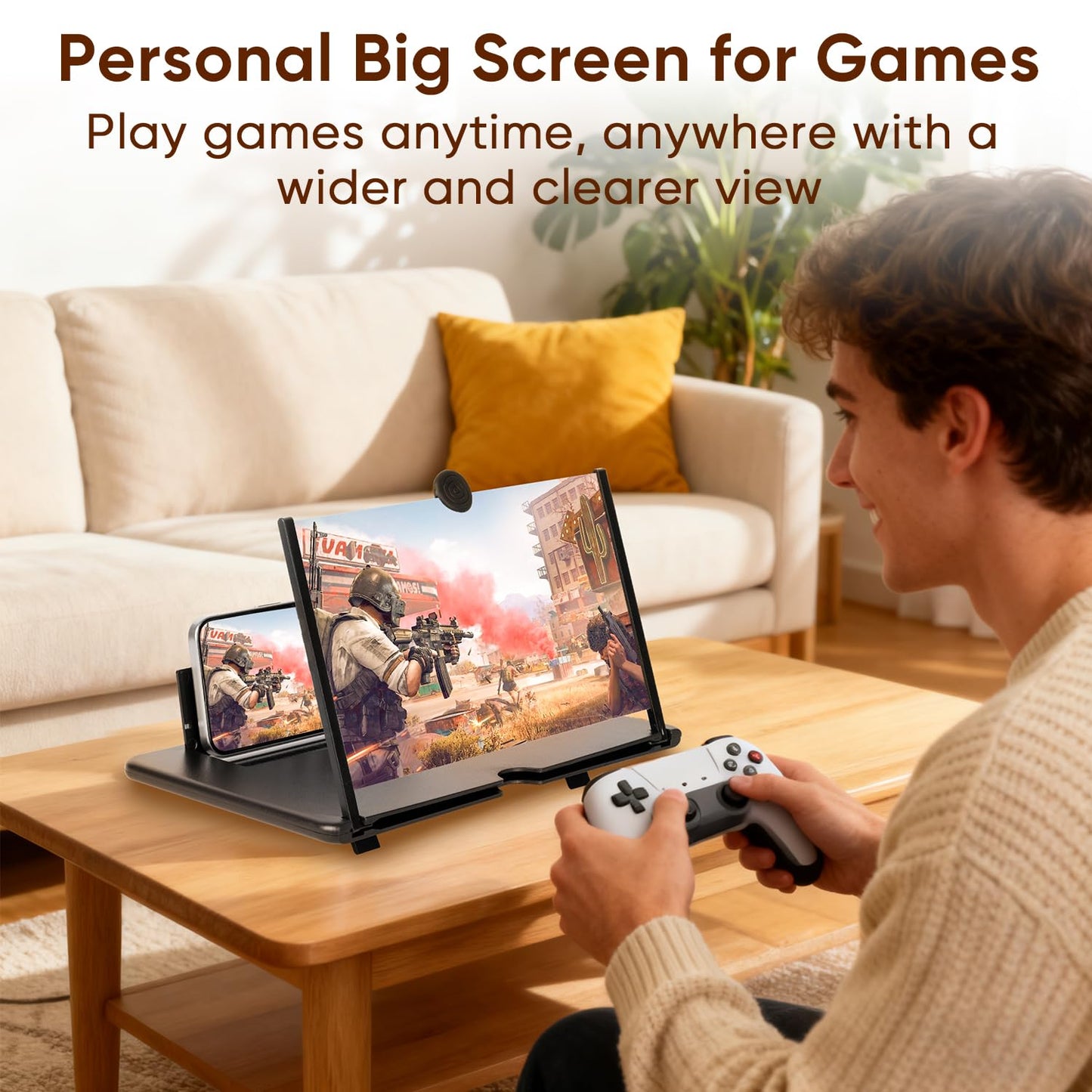 Premium 12 Inch Display | ✨3D 4K HD Screen Expander & Magnifier, Amplifier | Strong Phone Holder for All Smartphones with Anti scratch Features | FLAT💥Rs 150 OFF on UPI & Cards | Limited Offer