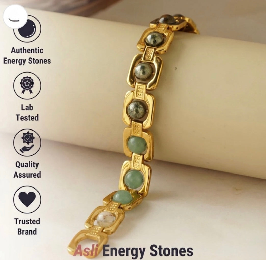 Rinmukteshwar Siddh Metal Dhan Yog™ Bracelet (Gold Plated): Lab Certified, Customised & Energized Bracelet for Man & Women