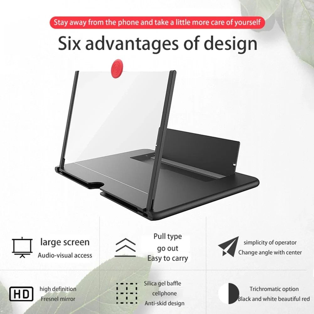 Premium 12 Inch Display | ✨3D 4K HD Screen Expander & Magnifier, Amplifier | Strong Phone Holder for All Smartphones with Anti scratch Features | FLAT💥Rs 150 OFF on UPI & Cards | Limited Offer