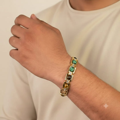 Rinmukteshwar Siddh Metal Dhan Yog™ Bracelet (Gold Plated): Lab Certified, Customised & Energized Bracelet for Man & Women
